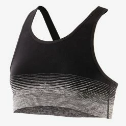 Fitness Domyos S580, Breathable Seamless Gym Sports Bra, Girls'