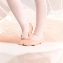 Starever Domyos Leather Full Sole Demi-Pointe Shoes Fitness