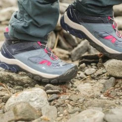Quechua Crossrock, Mid Waterproof Lace-Up Hiking Shoes, Kids' Footwear
