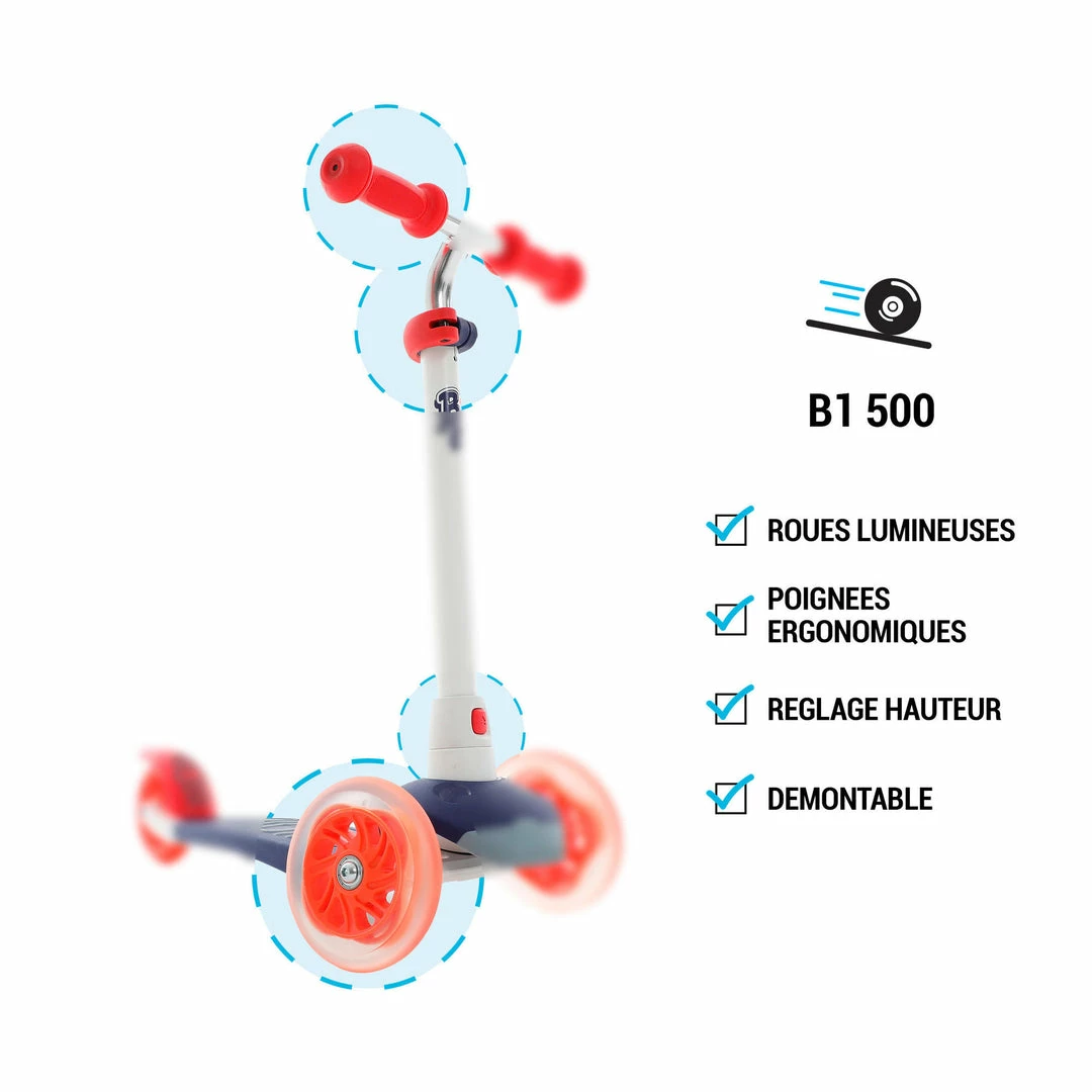 Best deal 🔥 Skates Decathlon Oxelo B1 500 Adjustable Scooter W/ Light-Up Wheels Kids 2'6 To 3'9 😍 67 Skates Decathlon Oxelo B1 500 Adjustable Scooter W/ Light-Up Wheels Kids 2'6 To 3'9