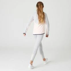 Domyos S500, Warm Breathable Synthetic Gym Tracksuit, Girls'