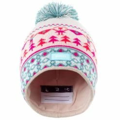 Wedze Jacquard Ski Hat Pom Beanie, Girl’s