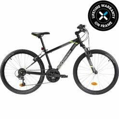 Btwin Rockrider ST500, Mountain Bike, 24", Kids 4'5" To 4'11"